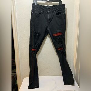 Legacy Edition  black Jeans with red patch 34x34